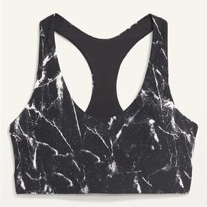 Old Navy • NWT Power Soft Black Marble Sports Bra RW1